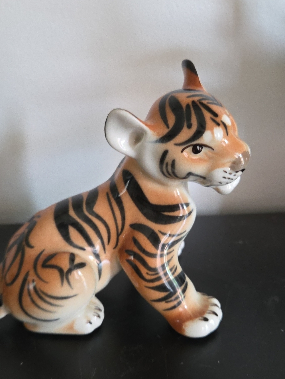 Lomonosov Porceline Tiger Kitten Figurine